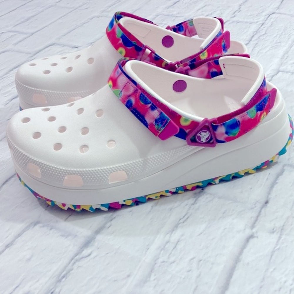 Mens Crocs Multicolored Classic Hiker Solarized Sli On Sandals Size 11 NWT